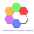 Pakke berøringsinduksjon magnetisk lys DIY Honeycomb modulær vegglampe hjemmedekor [fargeutgave] - EU-kontakt - 6 Stk.