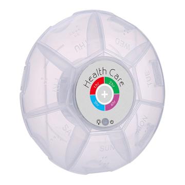 7-dagers smart pilleholder med 5 programmerbare alarmer - grå