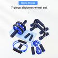 7-delers treningssett for hjemmebruk - magevals, armhevingstenger, hoppetau, håndgrepstrener og brystutvider