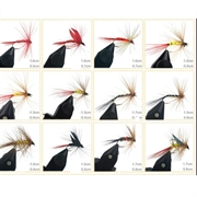 72 stk. Fluefiske lokkesett med eske - håndlagde kroker for fiske