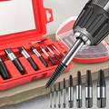 8 stk. Skru- og bolteuttrekkersett i høykarbonstål - rød