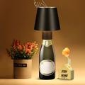 Berøringsstyrt vinflaskelampe med 3 fargeskiftende LED-lamper Bærbar skrivebordslampe for bar og fest