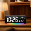 8830 Digital vekkerklokke med RGB-nattlys - svart