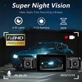 9728D 1080P 4 objektiv WiFi Dash Cam med nattsyn - Svart