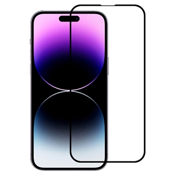 21D Full Dekning iPhone 14 Pro Beskyttelsesglass - 11H - Svart