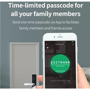 A1 Tuya WiFi Fingeravtrykk Smart dørlås med dynamisk passord og NFC