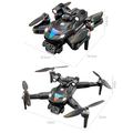 A168 børsteløs RC-drone med 8K dobbeltkamera, optisk flyt - svart