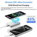 A20A Ultratynn 5000mAh magnetisk powerbank med 35W USB-C-lading - Sølv