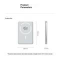 A20A Ultratynn 5000mAh magnetisk powerbank med 35W USB-C-lading - Sølv