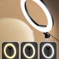 A26 Desktop 10" LED Selfie Ring Light Tripod Stativstativ Telefonklipsfeste Vlogging Video Light Live Broadcast Kit