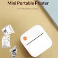 A35 Bluetooth-minitermoskriver med papir - hvit
