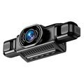 A36 4-kanals bilkamera - 1080p, Wi-Fi, 3" IPS-skjerm, nattopptak - svart