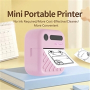 A36 Mini bærbar termisk etikettskriver - 200 dpi - rosa