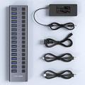 ACASIS HS-716 16-ports USB 3.2-hub - 10 Gbps - EU-stikkontakt