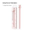 AHASTYLE PT129-1 for Apple Pencil 1. generasjon Stylus Pen Silikone Cover - Pink Rabbit