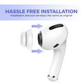 AHASTYLE PT99-2 1 par for Apple AirPods Pro 2 / AirPods Pro Ørepropper i silikon for Bluetooth-øretelefoner, størrelse M - hvit