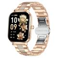 AK108 1.82" smartklokke for kvinner med rem med strass