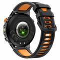 AK122 1.7" smartklokke - Bluetooth-samtaler, pulsmåling, SpO2, IP68 - svart / oransje