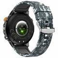 AK122 1.7" smartklokke - Bluetooth-samtaler, pulsmåling, SpO2, IP68 - Blå kamuflasje