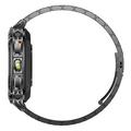 AK86 Sports Smartwatch med puls- og blodoksygenmåling - stålrem - svart