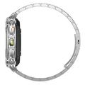 AK86 Sports Smartwatch med puls- og blodoksygenmåling - stålrem - sølv