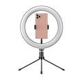 APEXEL APL-FL10JJ13Y 26 cm LED-ringlys for selfie-fotografering med stativ og telefonholder