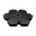 AS22D3 Solcelledrevet flytende fontenepumpe med 12 LED-lys - svart