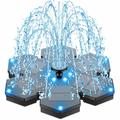 AS22D3 Solcelledrevet flytende fontenepumpe med 12 LED-lys - svart
