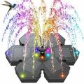 AS22D3 Solcelledrevet flytende fontenepumpe med 12 LED-lys - svart