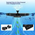 AS22D3 Solcelledrevet flytende fontenepumpe med 12 LED-lys - svart