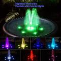 AS22D3 Solcelledrevet flytende fontenepumpe med 12 LED-lys - svart