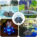 AS22D3 Solcelledrevet flytende fontenepumpe med 12 LED-lys - svart