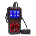 AT500 OBD2-skanner - Diagnostisk verktøy for biler med 2.4" TFT-skjerm - Svart / rød