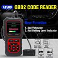 AT500 OBD2-skanner - Diagnostisk verktøy for biler med 2.4" TFT-skjerm - Svart / rød
