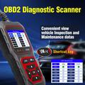 AT500 OBD2-skanner - Diagnostisk verktøy for biler med 2.4" TFT-skjerm - Svart / rød