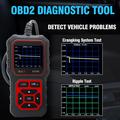 AT500 OBD2-skanner - Diagnostisk verktøy for biler med 2.4" TFT-skjerm - Svart / rød