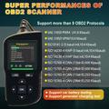 AT700 OBD2-diagnoseskanner for biler med 2.4" TFT-skjerm - svart