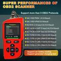 AT700 OBD2-diagnoseskanner for biler med 2.4" TFT-skjerm - rød