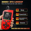 AT700 OBD2-diagnoseskanner for biler med 2.4" TFT-skjerm - rød