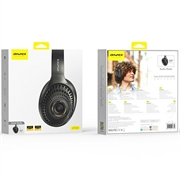 AWEI AT30 trådløse hodetelefoner – Bluetooth 6.0, Hi-Fi-lyd, FM-radio, AUX – svart