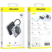 AWEI W35 3-i-1 trådløs lader – 15W – grå