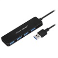 Universell 4-Port SuperSpeed USB 3.0 Hub - Svart
