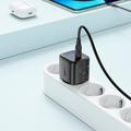 Acefast A113 20W GaN-lader med USB-C-kabel - svart