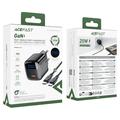 Acefast A113 20W GaN-lader med USB-C-kabel - svart