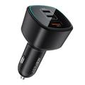 Acefast B18 200W Car Charger - 2x USB-C, USB-A - Black