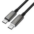Acefast C23-03 Smart Power-Off USB-C ladekabel - 60W/3A, 1.2m - Svart