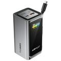 Acefast M33 20000mAh powerbank med 1.96-tommers TFT-skjerm og USB-C-kabel – 100W – grå