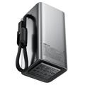 Acefast M33 20000mAh powerbank med 1.96-tommers TFT-skjerm og USB-C-kabel – 100W – grå