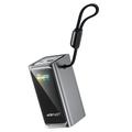 Acefast M33 20000mAh powerbank med 1.96-tommers TFT-skjerm og USB-C-kabel – 100W – grå