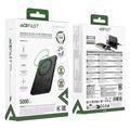 Acefast M38 5000mAh magnetisk trådløs powerbank - 15W trådløs lading, 18W USB-C PD - svart